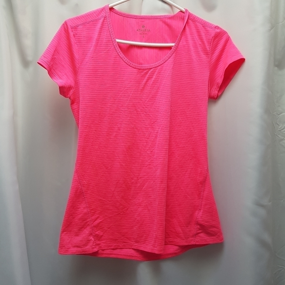 Athleta pink small shirt has defect
